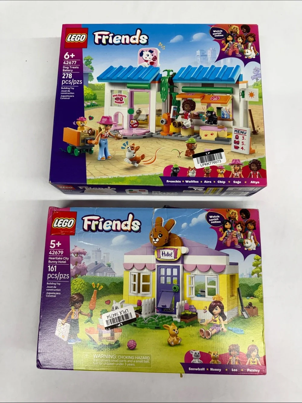 Lego Friends Set of 2 Bunny Hotel Dog Treats Bakery NEW - Picture 1 of 4